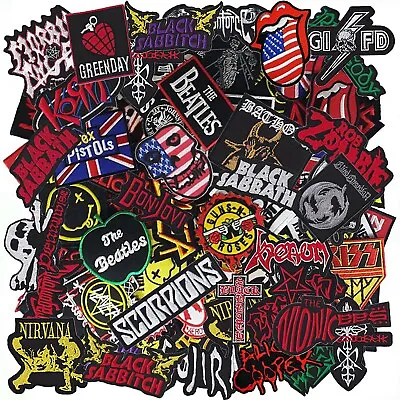 Wholesale Music Band Punk Rock N Roll Heavy Metal Reggae Iron On Patch Random • $90.99