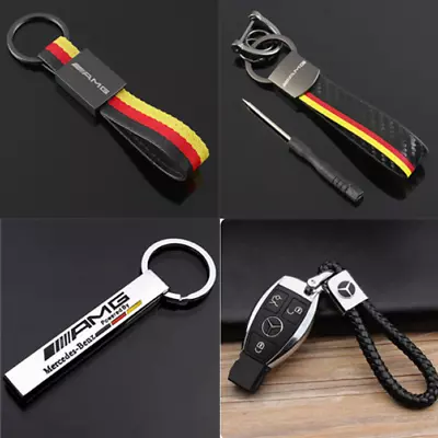 UK Mercedes Benz AMG Luxury Braided Keyring Key Chain Fob - STOCK METAL UK • $8.32