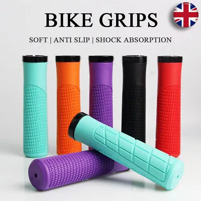 Bike Grips Anti Slip Handlebar Grips Rubber MTB Flat Riser Bar Grip Fit ODI Part • £6.65