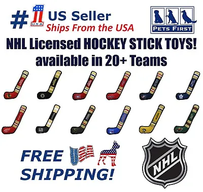 NHL Hockey Stick Toy For Dogs & Cats - Heavy-Duty Durable Dog Toy With Squeaker • $15.99