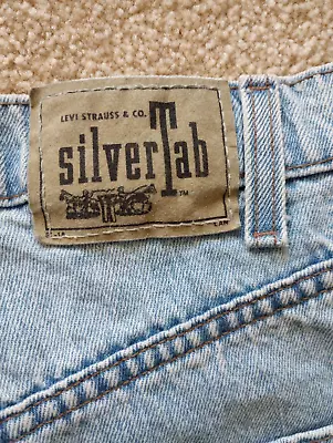 Vintage 90's Levi's Silver Tab Jeans Size 34x32 Loose Fit Faded Denim USA • $24.50