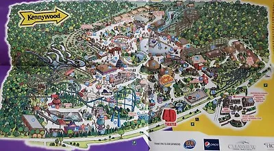 $5.75 • Buy 2017 Kennywood Amusement Theme Park Map Brochure Guide Pamphlet