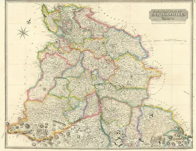 Lanarkshire North. Airdrie Motherwell Glasgow East Kilbride. THOMSON 1832 Map • $189.49