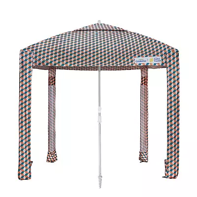 $149 • Buy Coolaroo Cancer Council Endorsed Beach Cabana Green Orange Geometric 1.8m