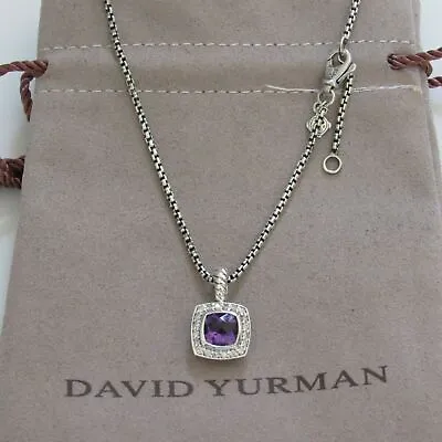 David Yurman Petite Albion Pendant Necklace With Amethyst And Diamonds 17  • $329
