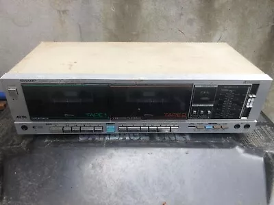 Vintage Sharp Dual Stereo Cassette Deck RT-1010(S) - For Parts • $20
