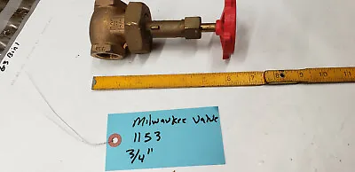 Milwaukee Valve 1153  3/4  FNPT Bronze Gate Valve 200SWP 400WOG. Used • $10