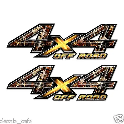 4x4 Off Road Decals Truck Bed Stickers Skull Blaze Camo Graphics 2 Pack A005OR • $13.99