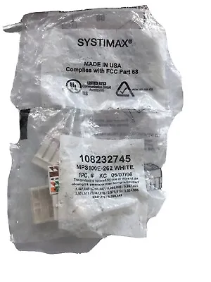 $5 • Buy Systimax Jack MPS100E-262 White