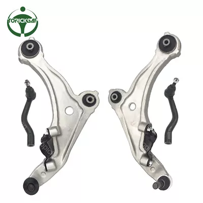 4Pc Kit Lower Control Arm & Outer Tie Rod End Link For 2009 - 2014 Nissan Maxima • $161.08