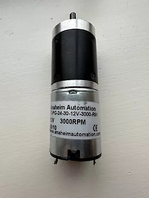 Anaheim Automation BDPG-24-30-12V-3000-R51 Permanent Magnet (PM) Gear Motor • $40