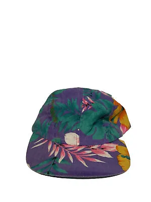 Vintage 5 Panel Floral Styled All Over Print Snapback Hat • $24.99