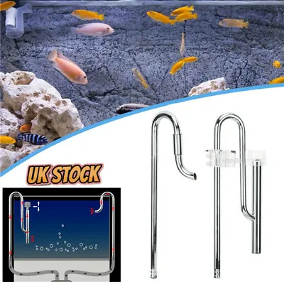 £36.99 • Buy Stainless Steel Inflow Outflow Lily Pipe For Aquarium Tank W/Surface Skimmer 