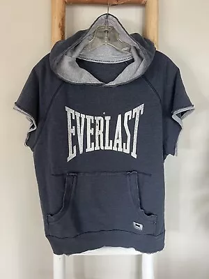 VTG Everlast Sleeveless Hoodie Sweatshirt Men's Medium Weight Lifting Boxing MMA • $19.99