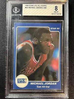 Michael Jordan Bgs 8 1985 Star Lite All-stars Basketball Variation Rookie 4a Rc • $6.50