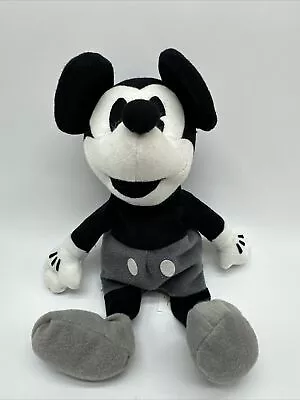 Mickey Mouse/Steamboat Willie Walt Disney Plush Toy 9” Grey/Black Monochrome • $12.99