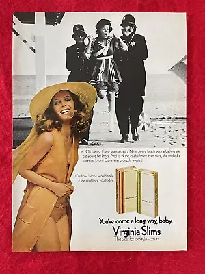 Vintage 1970 Virginia Slims Print Ad Cops With Woman Bathing Suit • $3.88
