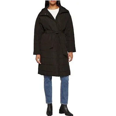 Vero Moda Curve Vmgrid Long Black Coat Size 16 • $67.50