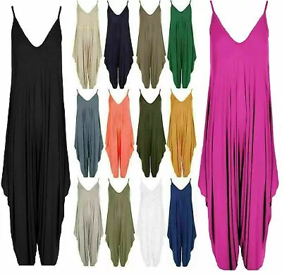 £9.99 • Buy Ladies Cami Harem Lagenlook Jumpsuit Romper Women Hareem Playsuit