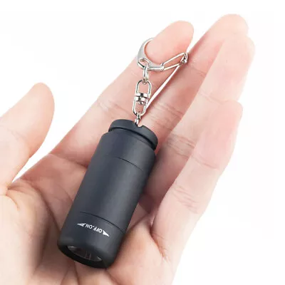 Rechargeable USB LED Light Flashlight Lamp Mini Torch Pocket Keychain Waterproof • $2.39