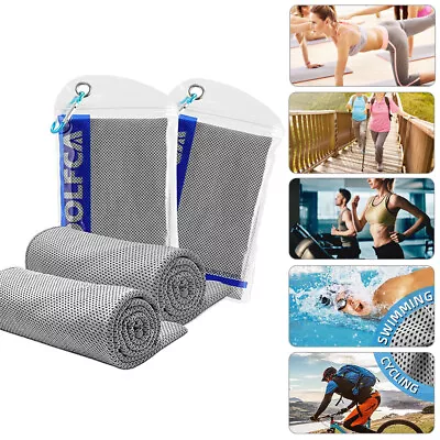 Ice Cooling Towel For Neck And Face Cool Sport Swimming Cycling Yoga Sweat Towel • $5.99