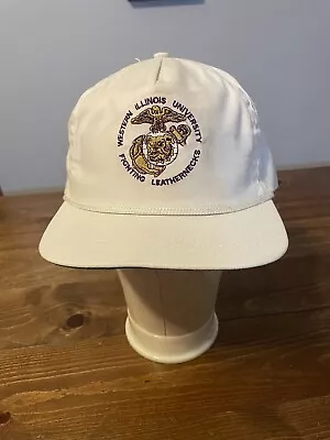 Vintage Western Illinois Leathernecks WIU Rope Strapback Ball Hat Cap USA • $13.99