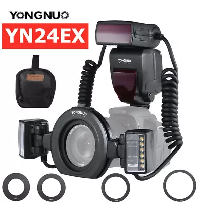 Yongnuo YN24EX E-TTL Twin Lite Macro Flash Speedlite Ring For Canon Camera DSLR • $174