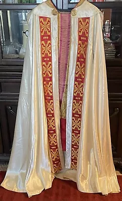Roman Catholic Priest's Cope And Chasuble Vestments Set Vintage • $350