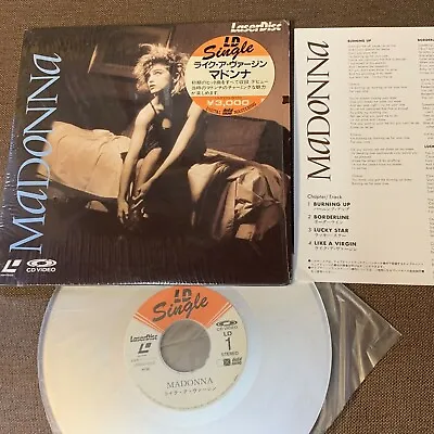 MADONNA Like A Virgin JAPAN 8  Laser Disc LD LM030-8102 W/ STICKER-OBI + INSERT • $69.99