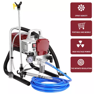 1700W High Pressure Airless Paint Sprayer High Efficiency Power Painting 110V • $254.99