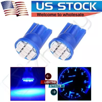 2PCS T10 3020 Blue LED Side Wedge Instrument Climate Control Lights For Toyota • $7.99