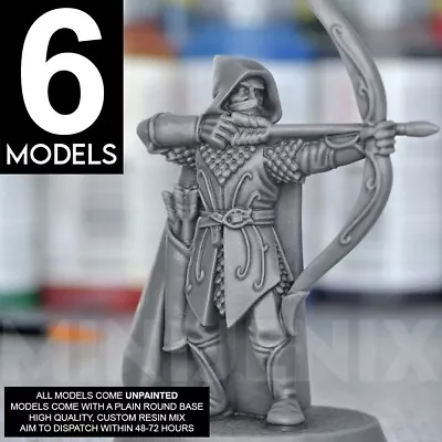 WOOD ELF RANGER X6 Fantasy: D&D Frostgrave Resin Miniature 28mm 32mm • $19.90