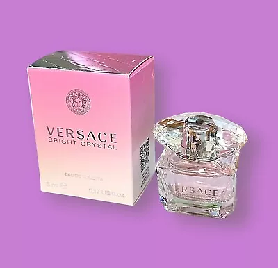 NEW Versace Bright Crystal Eau De Toilette Splash 0.17 Fl Oz/5mL MINI TRAVEL • $9.99