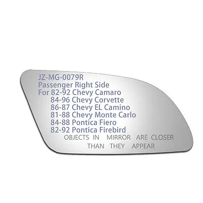 Mirror Glass For 81-86 Chevy Monte Carlo 86-87 Chevy EL Camino Right Side Convex • $15.14