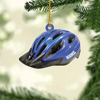 Personalized Bicycle Helmet Ornament Cycling Christmas Ornament Cyclist Ornament • $19.99