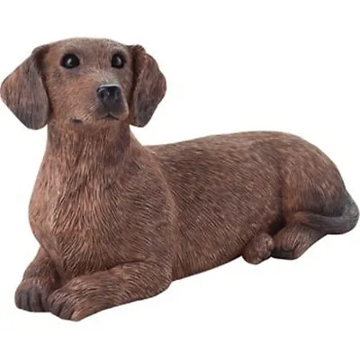 Dachshund Figurine Hand Painted Red - Sandicast • $23.99