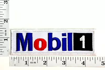 Embroidered Patch - Mobil 1 - Racing - Oil - Gasoline - NEW - Iron-on/Sew-on • $6