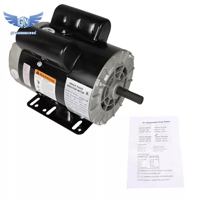 Electric Motor 3HP 3450RPM Compressor Duty 56 Frame 1 Phase 115-230V 5/8  Shaft • $136