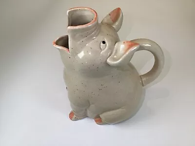 Vintage Ceramic Cottage Farmhouse Style Ceramic Pig Water Pitcher Vase 8.75  • $19.88