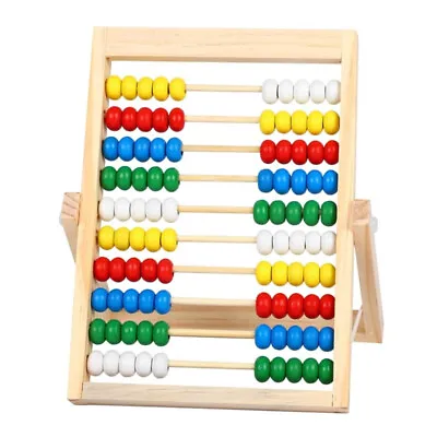 Wooden Bead Abacus Kids Educational Math Learning Colourful Toy Counting Numbers • £6.24