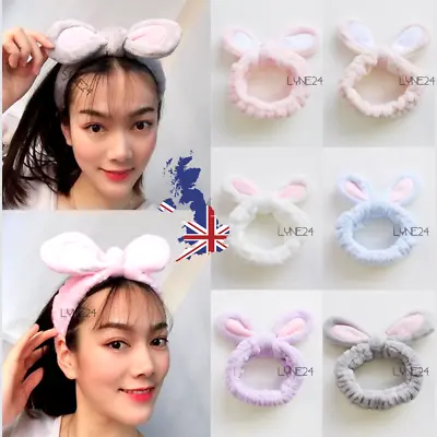 Big Bow Soft Dot Striped Towel Hair Band Wrap Headband For Make Up Bath Spa • £1.75