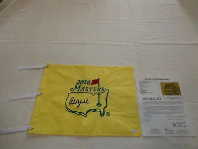 Phil Mickelson Hand Signed 2010 Masters Pin Flag JSA #BB67403 Graded 9 Golf • $699.99