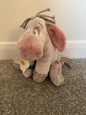 Disney Eeyore Soft Toy Holding Flower Grey Eeyore Plush Donkey Winnie The Pooh • £9.99