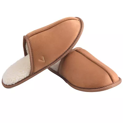 Mens Comfy Scuff Micro Suede Slippers Memory Foam Anti-skid Bedroom House Shoes  • $19.99