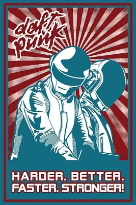 Officially Licensed Daft Punk Harder Better Faster Stronger 24 X 36 Inch Poster • $16.99