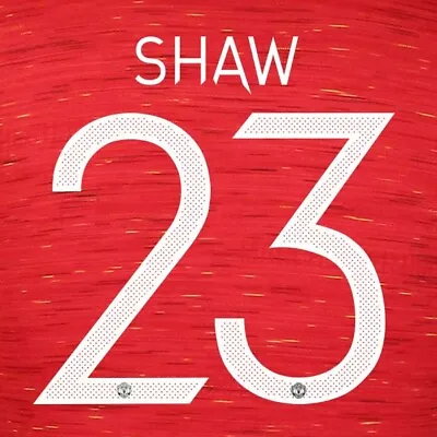 Manchester United 2020-2021 Shaw 23 Official Ucl Player Size Name Set • £13.99