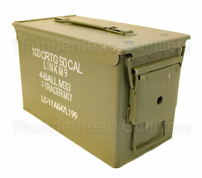 Military Surplus 50 CAL AMMO CAN M2A1 50 Caliber 5.56mm Steel Storage Box VGC • $11.21