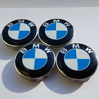 $15.99 • Buy Set Of 4 BMW Wheel Centre Caps 68mm For Most 1 3 5 7 Series X5 X6 M3 Z4 E36 E46