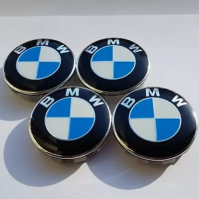 Set Of 4 BMW Wheel Centre Caps 68mm For Most 1 3 5 7 Series X5 X6 M3 Z4 E36 E46 • $18.99