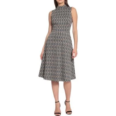 $49.99 • Buy Maggy London Womens Knit Mid Calf Work Fit & Flare Dress BHFO 5051